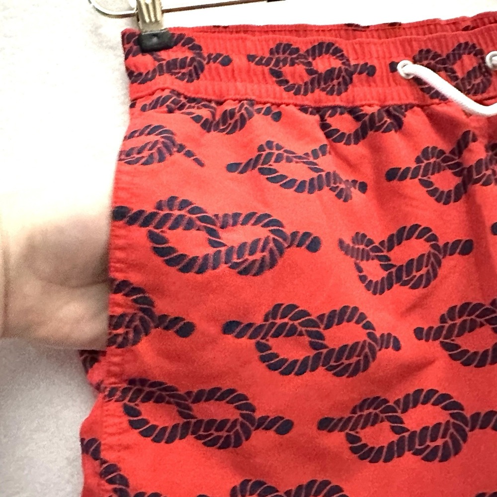 Neiman Marcus Swim Trunks M Medium Lined Drawstring Pockets Nautical Rope - Picture 3 of 14